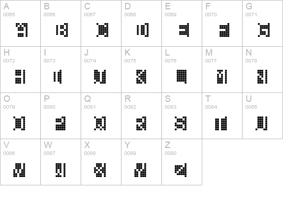Automation-Grid uppercase A-Z preview