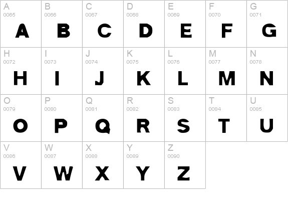 Autotrace-Five uppercase A-Z preview