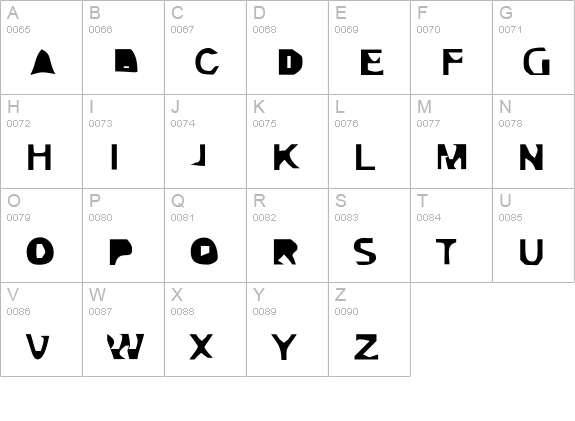 Autotrace-Nine uppercase A-Z preview