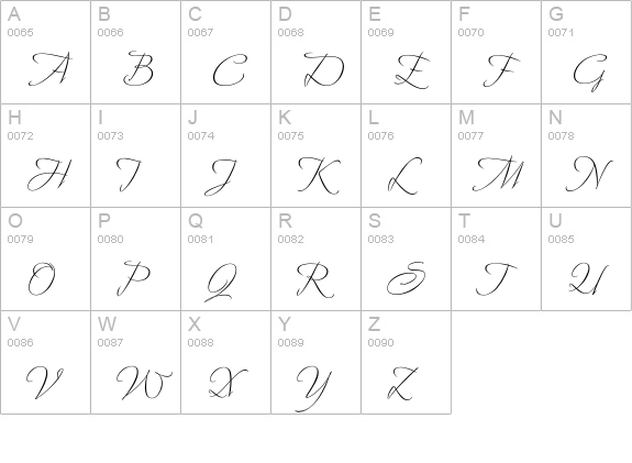 Avalon uppercase A-Z preview