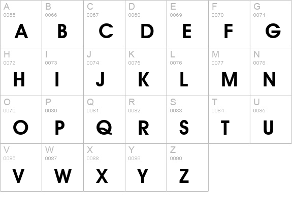 Avant Garde Demi BT uppercase A-Z preview