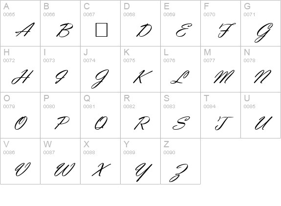 Avantage uppercase A-Z preview