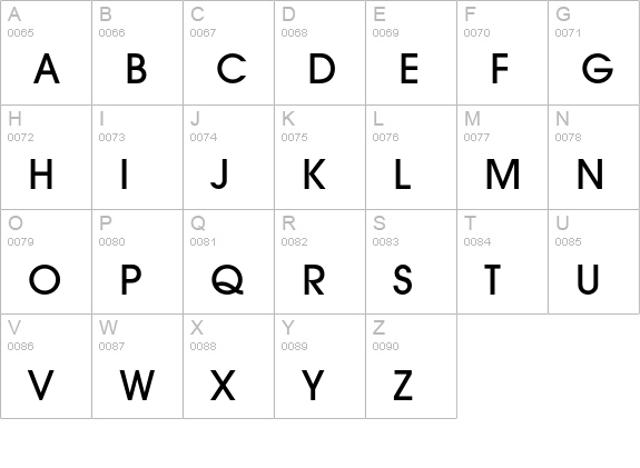 AvantGardEF-Medium uppercase A-Z preview