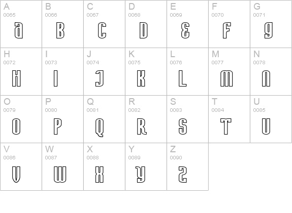 Avatar Outline uppercase A-Z preview