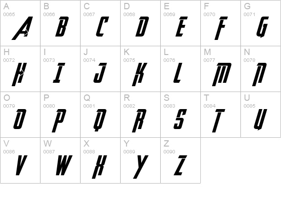 Avengeance Heroic Avenger Bold Italic uppercase A-Z preview