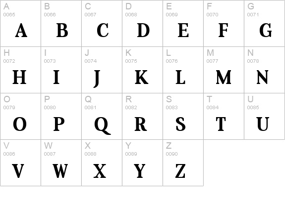 Aver Bold uppercase A-Z preview