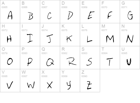 Averen uppercase A-Z preview