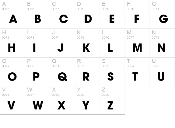 Avignon-Bold-Regular uppercase A-Z preview