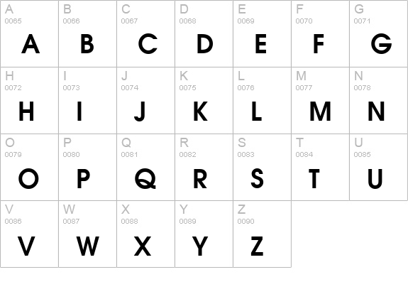 Avignon-Demi uppercase A-Z preview