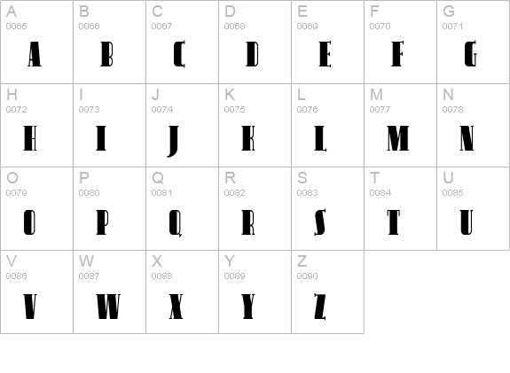 Avondale SC Cond uppercase A-Z preview
