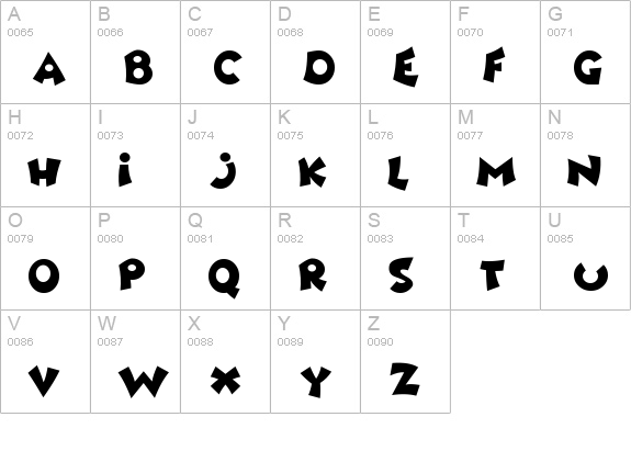 Awesome uppercase A-Z preview