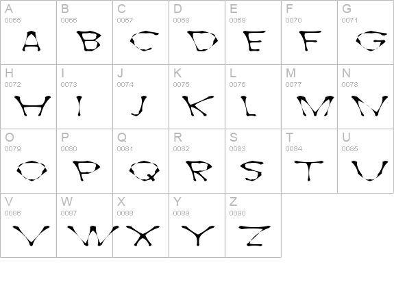 AwlScrawl uppercase A-Z preview