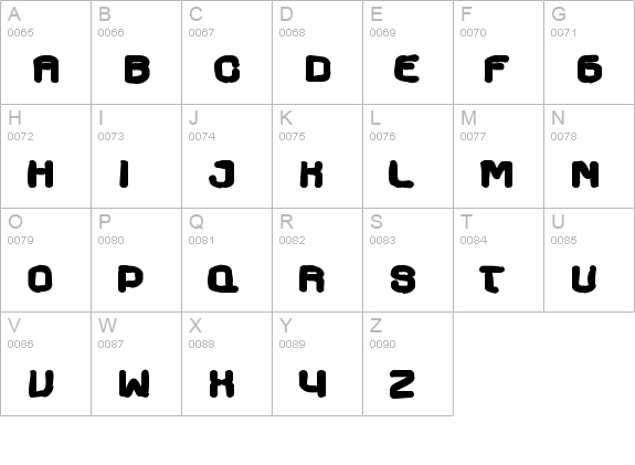 Axaxax Ink uppercase A-Z preview