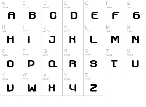 Axaxax regular uppercase A-Z preview