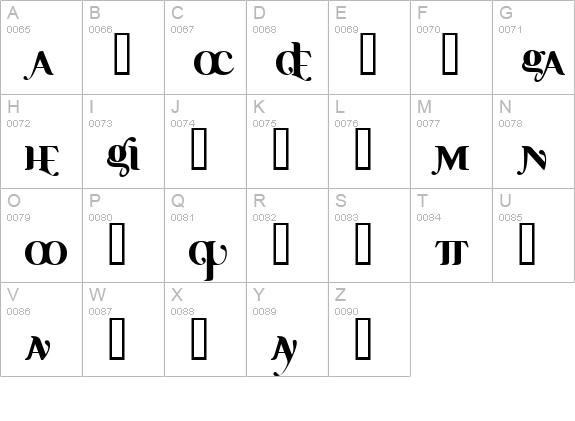 Ayosmonika Bold uppercase A-Z preview