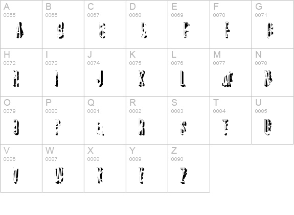 AZ crushed uppercase A-Z preview