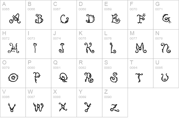 B Surfers Plane uppercase A-Z preview