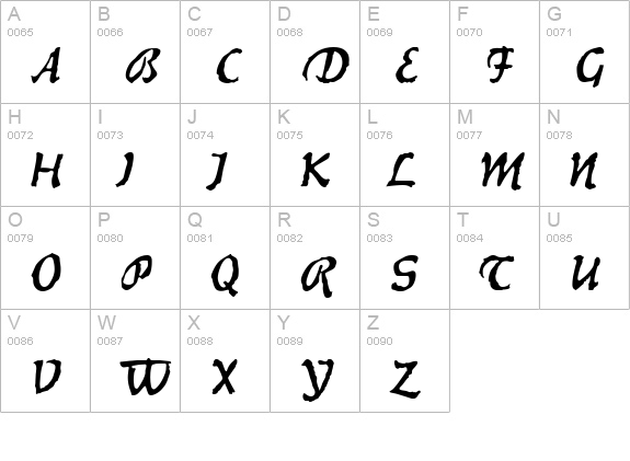 B650-Deco-Regular uppercase A-Z preview