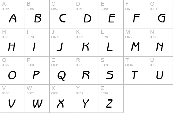 B691-Sans-Medium-Italic uppercase A-Z preview