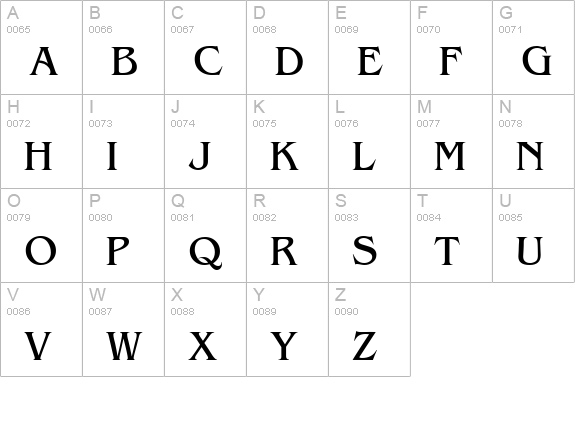 B693-Roman-Regular uppercase A-Z preview