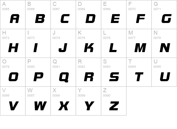 B790-Deco-Italic uppercase A-Z preview