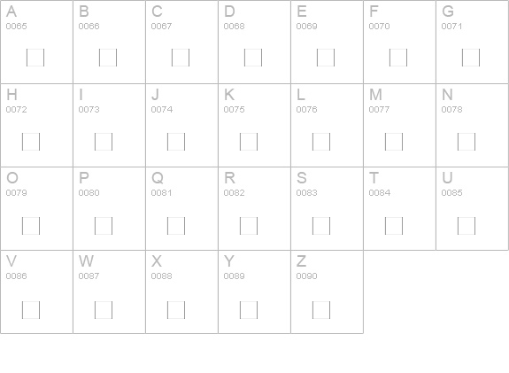 BABBIO-ALTO uppercase A-Z preview