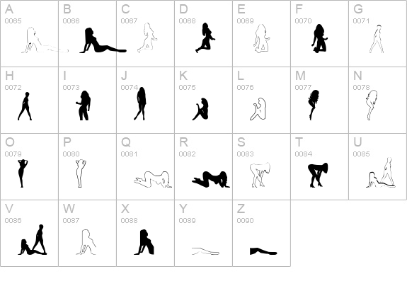 Babe-alicious uppercase A-Z preview