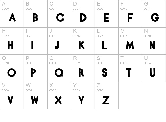 Babe Bamboo uppercase A-Z preview