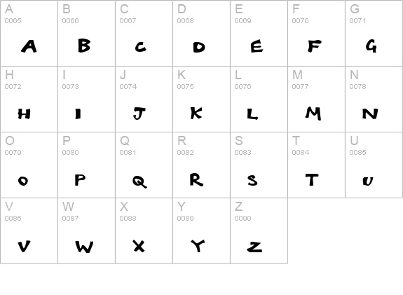 Babelfish uppercase A-Z preview