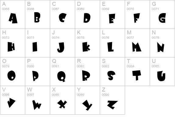 Baby Kruffy uppercase A-Z preview