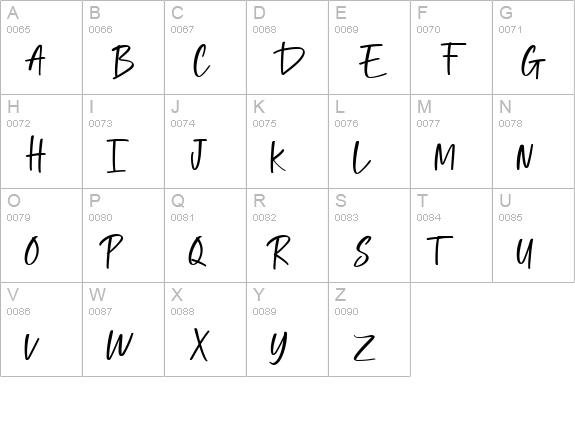 Baby Lullaby uppercase A-Z preview
