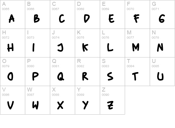 Baby Marker uppercase A-Z preview