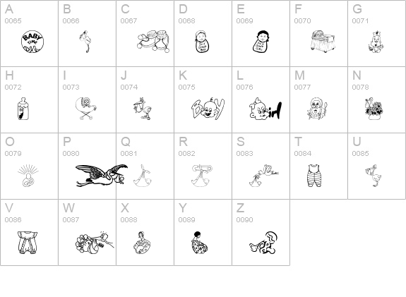 Baby Time uppercase A-Z preview