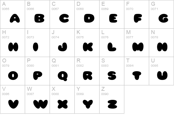 Babycakes uppercase A-Z preview