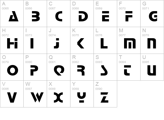 Babylon Industrial uppercase A-Z preview