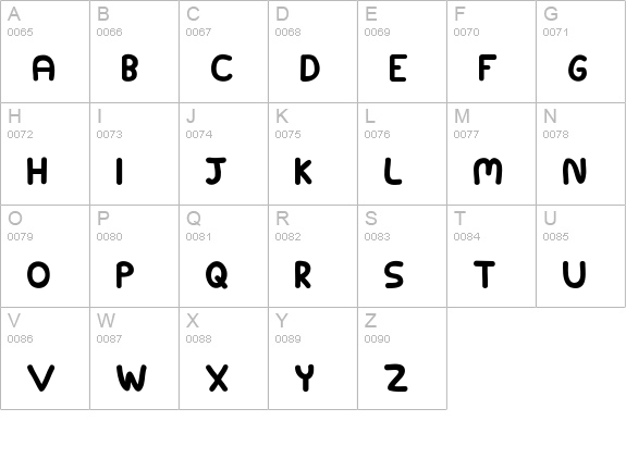 Babylove uppercase A-Z preview