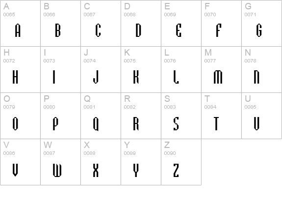Baccus Bevel Regular uppercase A-Z preview