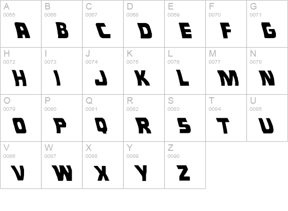 Back To The Future uppercase A-Z preview