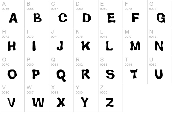BackSplatter Drippy uppercase A-Z preview