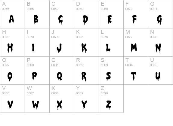 Bacon uppercase A-Z preview