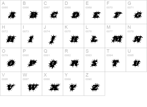 Bad Hair DayRegular uppercase A-Z preview