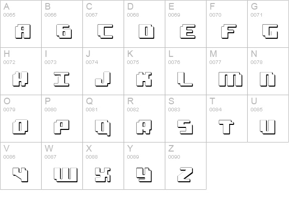 bad robot 3d uppercase A-Z preview