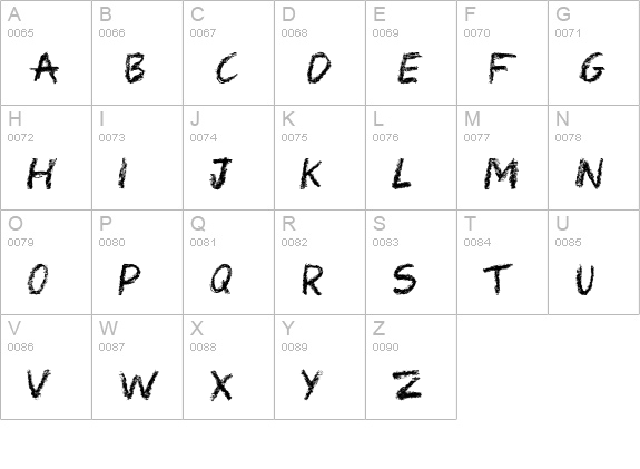 Bad to the bone uppercase A-Z preview