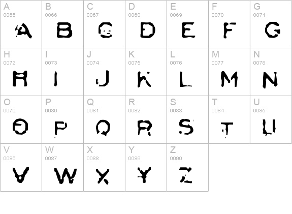 BadCargo uppercase A-Z preview