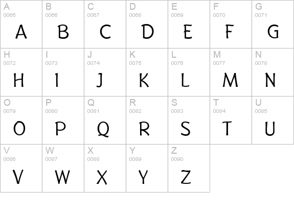 BadgerLight uppercase A-Z preview