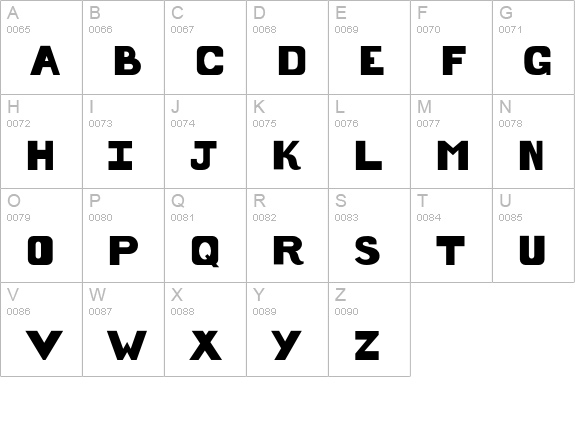 BadTyp uppercase A-Z preview