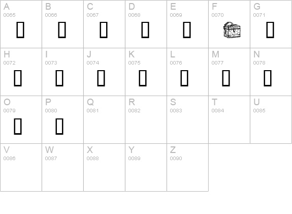 Bags and stuff uppercase A-Z preview