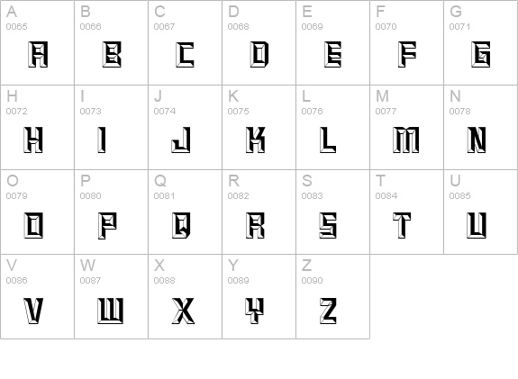 Baguet Display Caps SSi uppercase A-Z preview