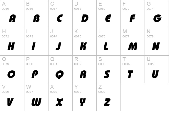 Bahamas_Heavy-X uppercase A-Z preview