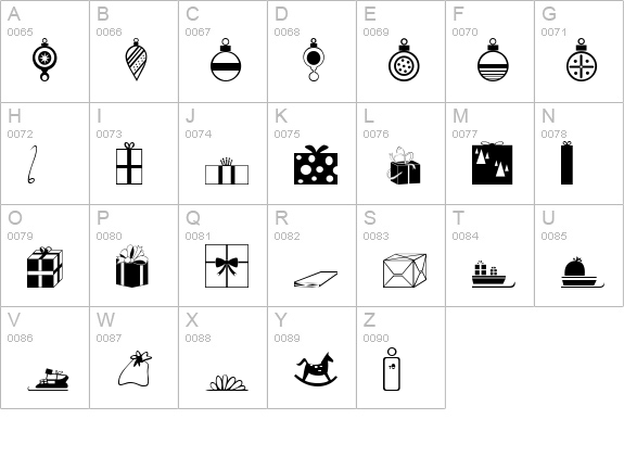 BAIKALfont Regular uppercase A-Z preview